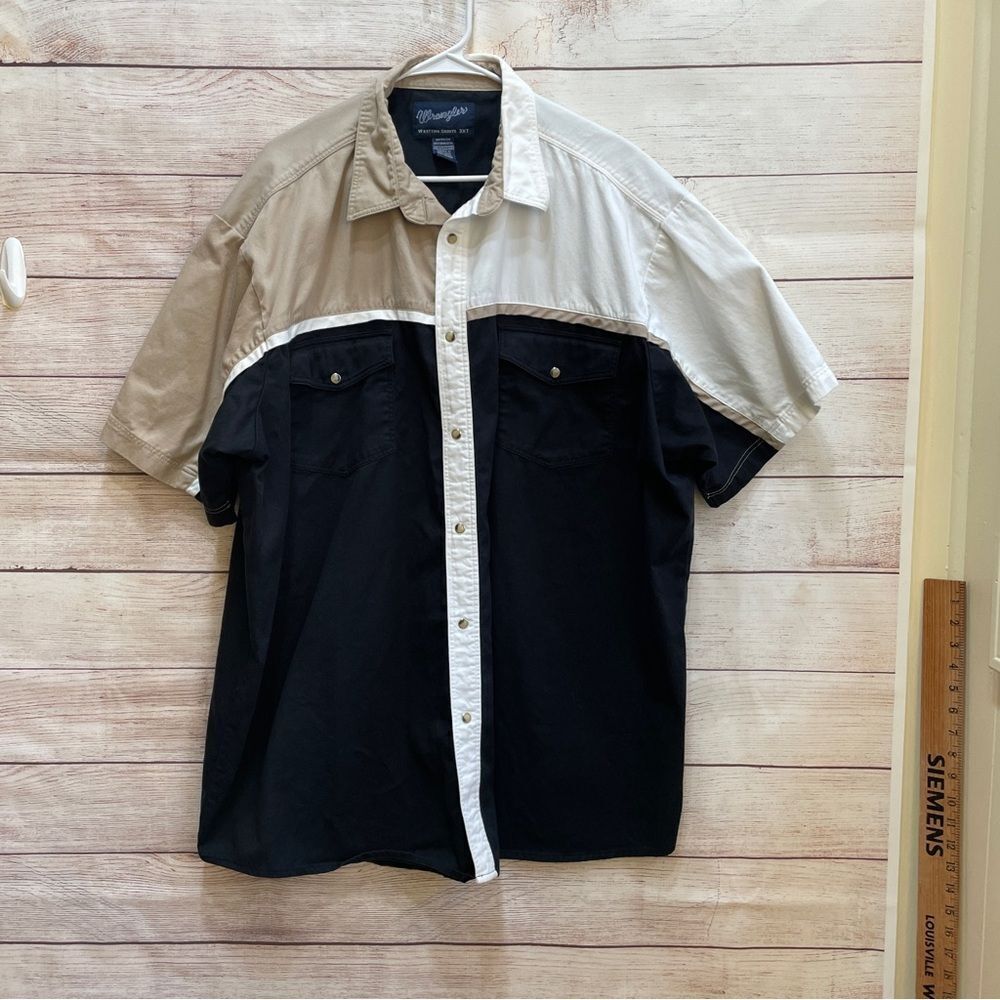 VINTAGE WRANGLER‎ BRUSH POPPER WESTERN SHIRT